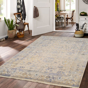 Pasargad Home Transitional Hand-knotted Silver Area Rug - Luxury Bamboo Silk & Wool Elegance   Pjk-3967 8x10
