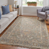 Feizy Rugs Carrington Hand Knotted Wool Rug - Timeless Oushak Motifs With Rich Colors And Durable Design Gray,Gold,Pink Wool 9826504fgrypnke50