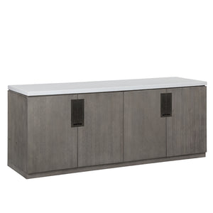 Parker House Pure Modern Credenza with Quartz Top Moonstone Oak Solids / Oak Veneers PUR#384C