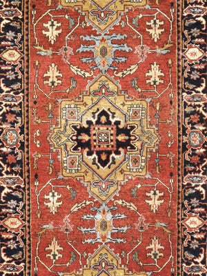 Pasargad 'S Serapi Collection Hand-knotted Premium Lambs-wool Area Rug For Bold Home Décor   Pjr-4 3x8