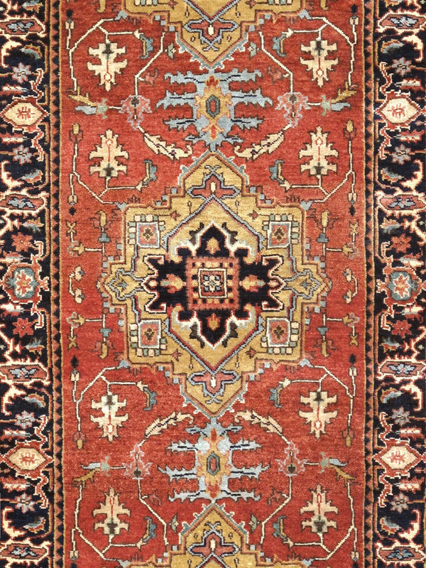 Pasargad 'S Serapi Collection Hand-knotted Premium Lambs-wool Area Rug For Bold Home Décor   Pjr-4 3x8