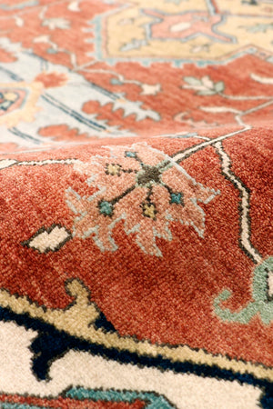 Pasargad 'S Serapi Collection Hand-knotted Premium Lambs-wool Area Rug For Bold Home Décor   Pjr-4 3x8