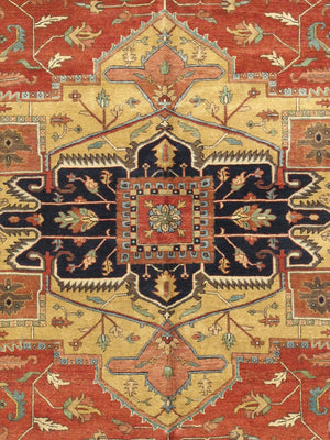 Pasargad Home Serapi Collection Hand-knotted Rustic Wool Area Rug For Timeless Interior Elegance   Pjr-4 12x15