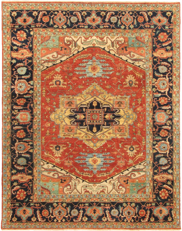 Pasargad 'S Serapi Collection Hand-knotted Premium Lambs-wool Area Rug For Bold Home Décor   Pjr-4 10x14