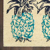 Nourison WaverlyWav17 Greetings WGT25 Machine Made Tufted  Indoor/Outdoor   Rug Aqua, Aqua 100% Coir 99446324580