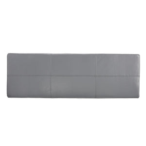 English Elm Glouster Bench Style Pu Leather Storage Ottoman with Soft Close Lid for Bedroom Grey 57742.00GRY