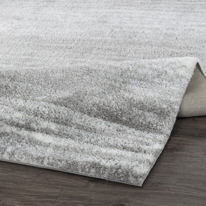 Pasargad Home Turkish Shag Collection: Luxurious Ivory/Grey Area Rug For Ultimate Comfort & Style   Pjs-533 5x7