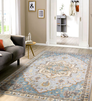 Pasargad Home Serapi Hand-Knotted Wool Area Rug – Luxurious Soft Texture with Timeless Design