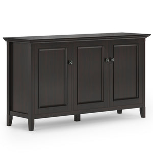 English Elm Amherst Wide 3-Door Storage Cabinet - Handcrafted Hickory Brown With Adjustable Shelves & Style B136P158350