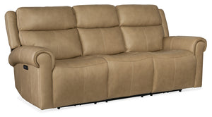 Oberon Zero Gravity Power Sofa with Power Headrest Beige MS Collection SS103-PHZ3-080 Hooker Furniture