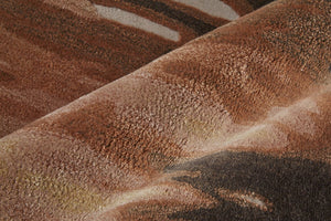 Feizy Rugs Anya Modern Watercolor-inspired Hand-tufted Wool And Viscose Rug For Contemporary Spaces Red,Brown,Orange Wool,Viscose Any8883frstbrnh00