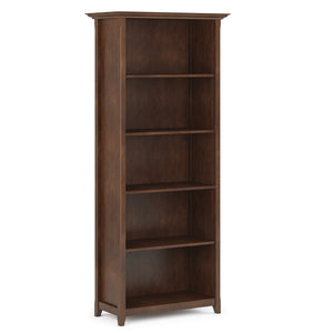 English Elm Amherst Solid Wood Five Shelf Bookcase Transitional Storage for Home or Office B136P158331