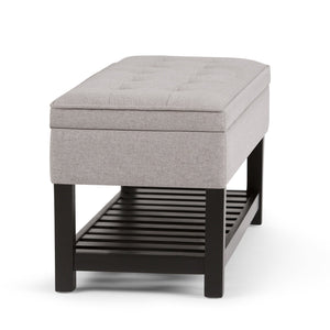 English Elm Cosmopolitan Storage Ottoman Bench - Cloud Grey, Stylish Multi-Functional Seating & Storage Solution B136P158568