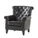 Christopher Knight Home® - Noble House - Greggory Oversized Tufted Hazelnut Brown Leather Club Chair