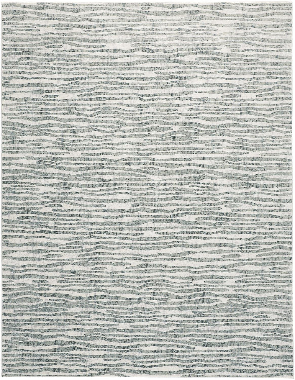 Feizy Rugs Atwell Contemporary Abstract Distressed Rug – Ethereal Modern Landscape In Silvery Aquas & Greens Gray,Green,Ivory Polypropylene Atl3218fgry000b00