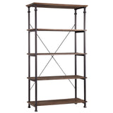 Homelegance By Top-Line Rafferty Vintage Industrial Rustic 40-inch Bookcase Brown Poplar