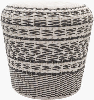 Surya Parkdale Garden Stool - 18"H X 18"W X 18"D | Stylish, Weather-resistant Decor For Outdoor Spaces Gray Iron,Polyethylene,Iron,Polyethylene Pkd003-181817