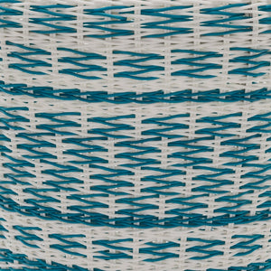 Surya Parkdale Garden Stool - 18"H X 18"W X 18"D | Stylish, Weather-resistant Decor For Outdoor Spaces Blue Iron,Polyethylene,Iron,Polyethylene Pkd004-181817