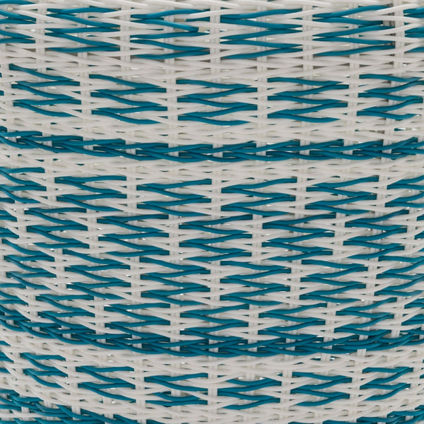 Surya Parkdale Garden Stool - 18"H X 18"W X 18"D | Stylish, Weather-resistant Decor For Outdoor Spaces Blue Iron,Polyethylene,Iron,Polyethylene Pkd004-181817