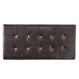 English Elm Christopher Knight Home® - OTTOMAN Felix Bonded Leather Storage Bench with Bottom Rack, Brown Wood Frame, Stylish 51"x25" Seat 56969.00PU