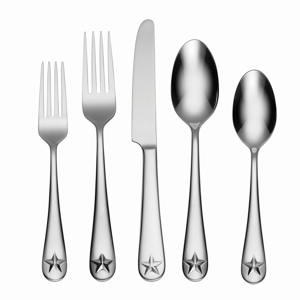 Lenox Oneida Tindra 45 Piece Everyday Flatware Set, Service for 8 Metallic, STAINLESS METAL H190045A