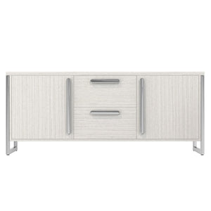 Bernhardt Bernhardt Stratum Buffet With Mist Ash Veneer, Polished Nickel Frames, Soft-Close Doors & Drawers 325134