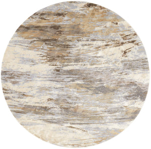 Feizy Rugs Parker Abstract Distressed Rug - Contemporary Viscose And Polyester Design For Modern Interiors Ivory,Tan,Brown Viscose,Polyester Prk3704fbgeblun97