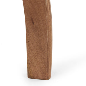 English Elm End Table Solid Mango Wood Sculptural Lipped Top Bohemian Living Room Accent 67332.00