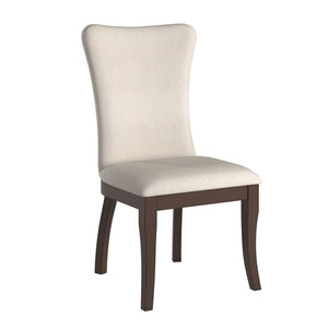 Homelegance By Top-Line Mignon Fabric Wingback Dining Chairs (Set of 2) Brown Veneer