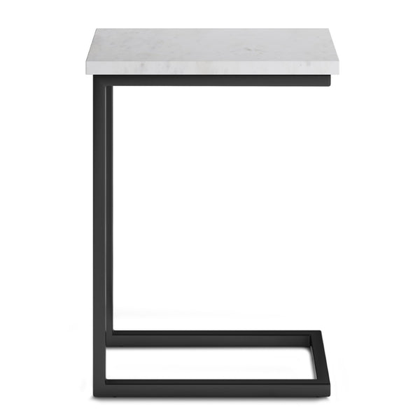 English Elm Skyler C Side Table – Handcrafted White Marble & Black Metal Frame For Modern Living Spaces B136P159959-GIGA