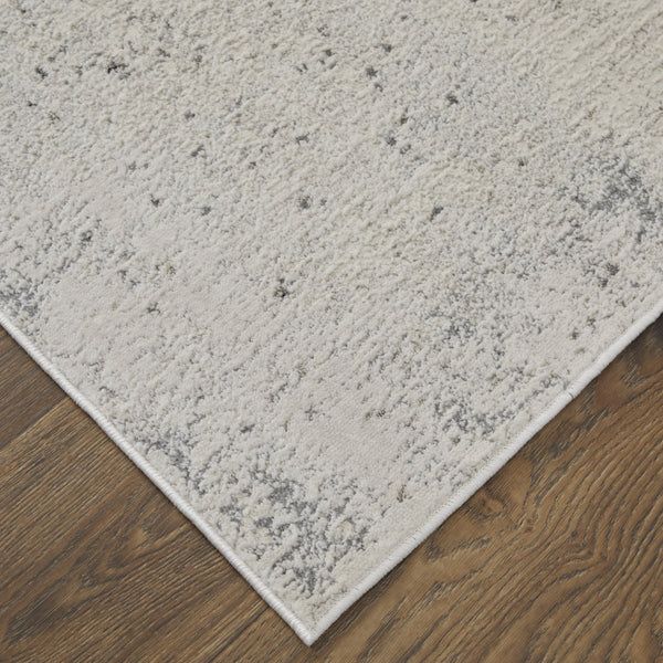 Feizy Rugs Astra Abstract Watercolor Rug – Elevate Your Space With Luxurious Metallic Designs And Soft Texture Ivory,Gray,Black Polyester,Polypropylene Ara39l2fivygryf00