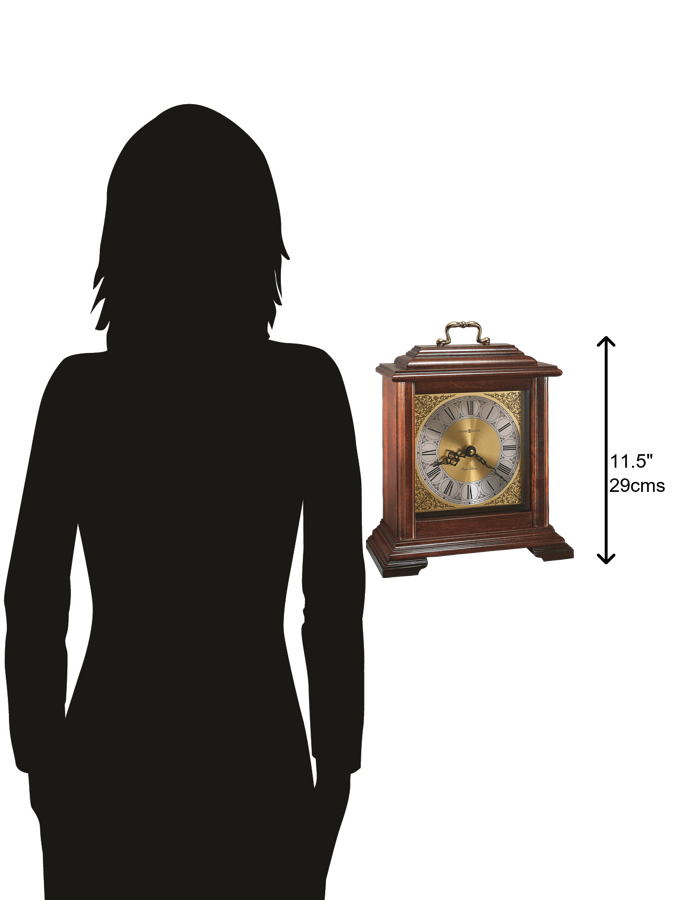 Hekman Furniture 612481 Medford Mantel Clock - Elegant Windsor Cherry Finish With Dual-chime Movement & Roman Numerals Windsor Cherry Medford Mantel Clock 612481