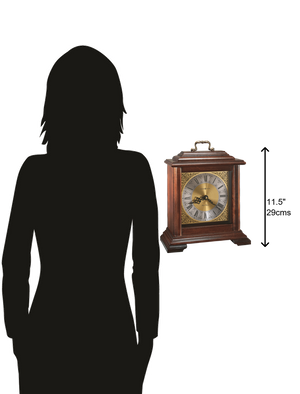 Hekman Furniture 612481 Medford Mantel Clock - Elegant Windsor Cherry Finish With Dual-chime Movement & Roman Numerals Windsor Cherry Medford Mantel Clock 612481