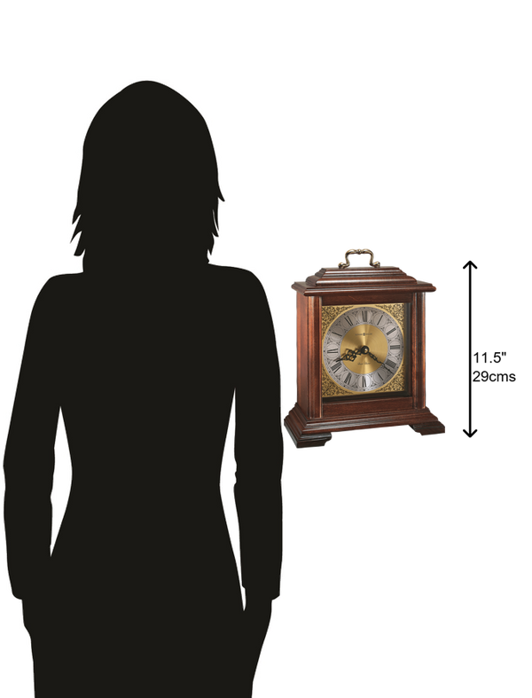 Hekman Furniture 612481 Medford Mantel Clock - Elegant Windsor Cherry Finish With Dual-chime Movement & Roman Numerals Windsor Cherry Medford Mantel Clock 612481