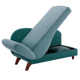 Homelegance By Top-Line Verbena Two-Tone Dark & Light Functional Chaise With 1 Pillow Green Polyester