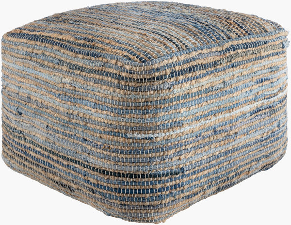 Livabliss Patrik Handwoven Cotton Pouf Footrest Artisan Bohemian Accent for Living Rooms PKPF001-141818
