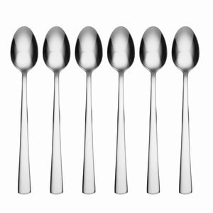 Lenox Oneida Nocha Everyday Flatware Tall Drink Spoons, Set of 6 Metallic, STAINLESS METAL H098006H