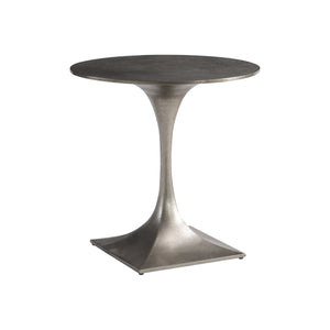 Bernhardt Bernhardt Liguria Cast Aluminum Outdoor Side Table — 24" Round Graphite Top, Rust‑Resistant, Sculpted Pedestal, Compact Stability X04122