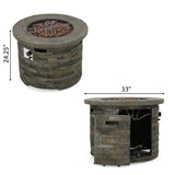 Christopher Knight Home® Noble House 35" 40000 Btu Firepit - Round