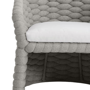 Bernhardt Bernhardt Salinas Nordic Grey Arm Chair — Sculptural Outdoor Sock-Knit Upholstery, Deep Cushioned Comfort X10545