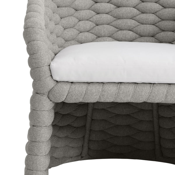 Bernhardt Bernhardt Salinas Nordic Grey Arm Chair — Sculptural Outdoor Sock-Knit Upholstery, Deep Cushioned Comfort X10545