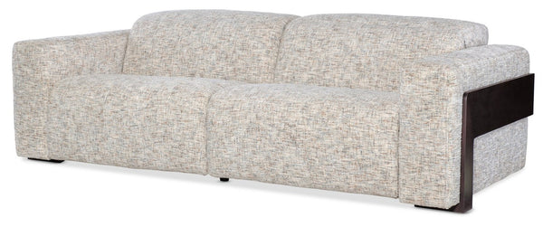 Hooker Furniture Atlas Power Sofa With Dual Power Recline And Headrests, Chenille Upholstery And Ebony Accents 44.00 L x 94.00W x 30.00H SS444-PH25-415