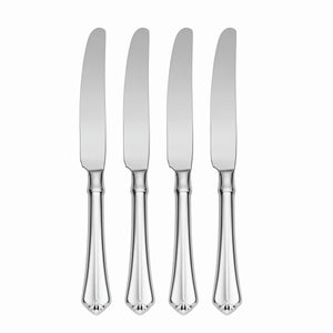 Lenox Oneida Juilliard Fine Flatware Dinner Knives, Set of 4 Metallic, STAINLESS METAL 2273004G