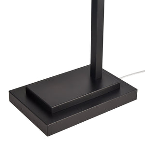 Atlas Baitz 62.5'' High Floor Lamp - Matte Black Metal with Cane-Style Shade for Modern Farmhouse Decor PL11001-BK