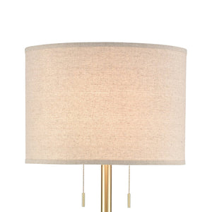 Atlas Below the Surface 63'' High Industrial Floor Lamp - Polished Concrete & Antique Brass Accents PL11003-GY