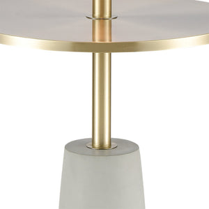 Atlas Below the Surface 63'' High Industrial Floor Lamp - Polished Concrete & Antique Brass Accents PL11003-GY