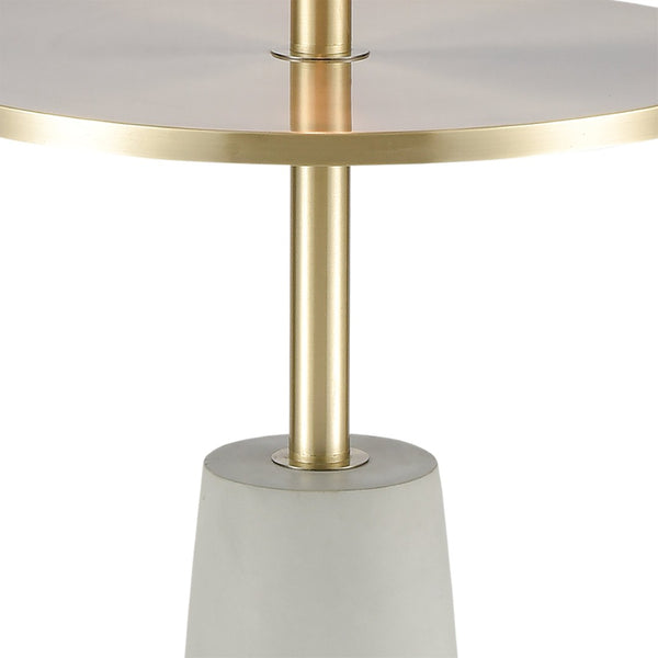Atlas Below the Surface 63'' High Industrial Floor Lamp - Polished Concrete & Antique Brass Accents PL11003-GY