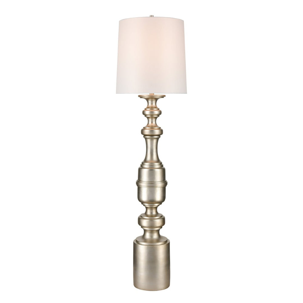 Atlas Cabello 78'' High Antique Silver Floor Lamp - Chic Modern Design for Living Room & Entryway Illumination PL11005-SV