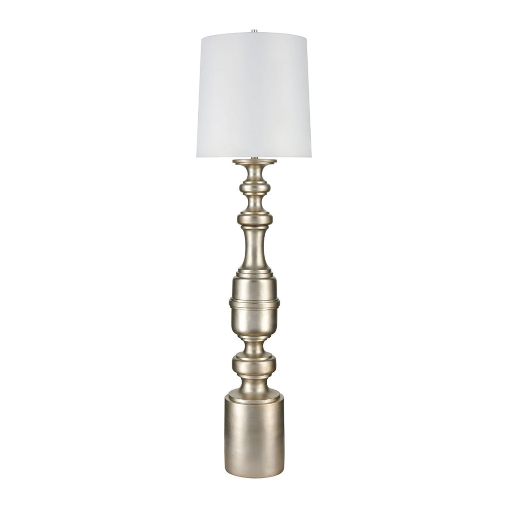 Atlas Cabello 78'' High Antique Silver Floor Lamp - Chic Modern Design for Living Room & Entryway Illumination PL11005-SV
