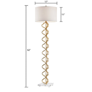 Atlas Castile 62'' High 1-Light Floor Lamp - Elegant Slim Design for Modern and Classic Interiors Gold Leaf PL11006-GD